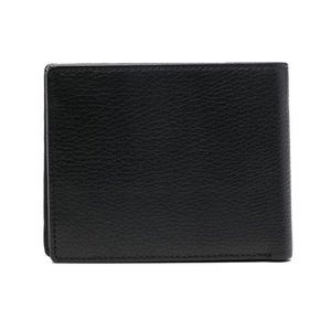 JOHN RICHMOND RFID men's wallet in black leather with coin purse and flap