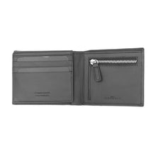 Load image into Gallery viewer, JOHN RICHMOND men&#39;s RFID wallet in black leather with zip coin purse
