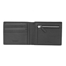 Load image into Gallery viewer, JOHN RICHMOND men&#39;s RFID wallet in black leather with zip coin purse
