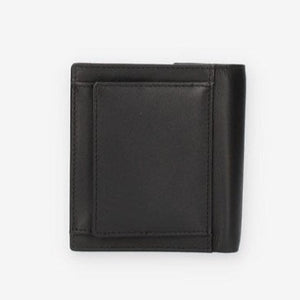 JOHN RICHMOND men's RFID wallet in black leather with external coin purse